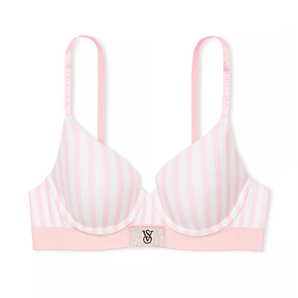 Victoria's Secret Pink and White Striped Bra - Picture 1 of 7